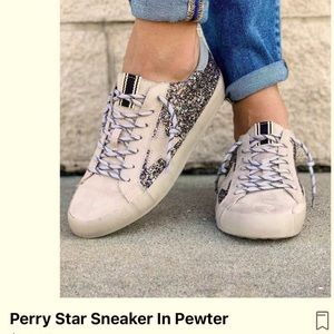 Shu Shop’s “Perry Shoe” size 7. Intentionally given a worn look per the trend.